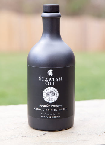 Spartan Oil Founder's Reserve Premium Extra Virgin Olive Oil - Stoneware Bottle